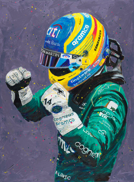 Fernando Alonso Original Art on Canvas