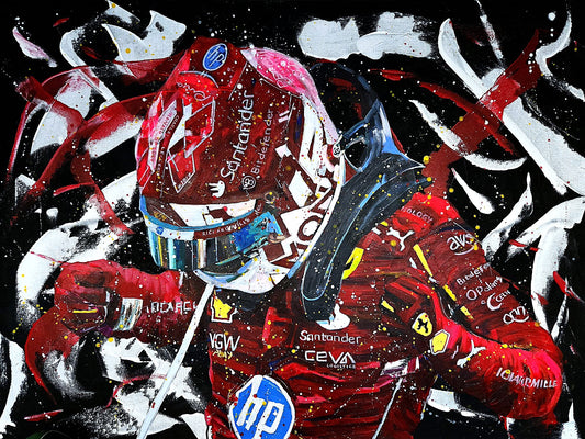 Charles Leclerc Monaco Victory Art Print