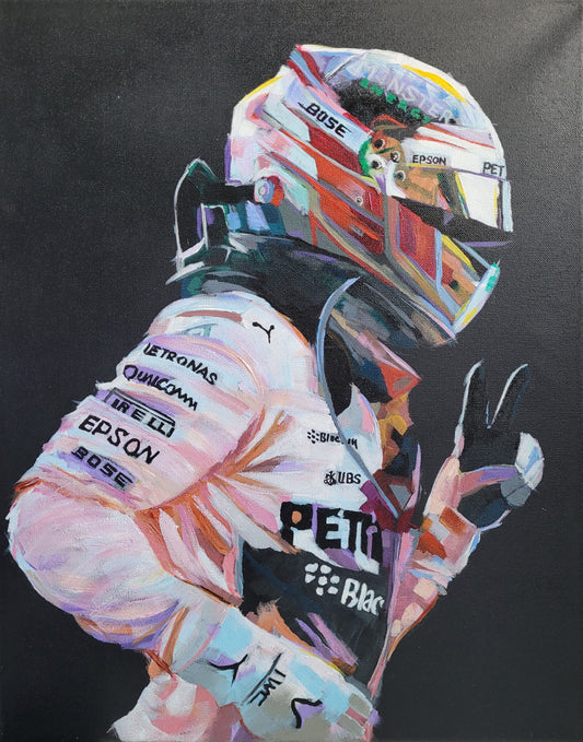 Lewis Hamilton Mercedes Original Painting (SOLD)